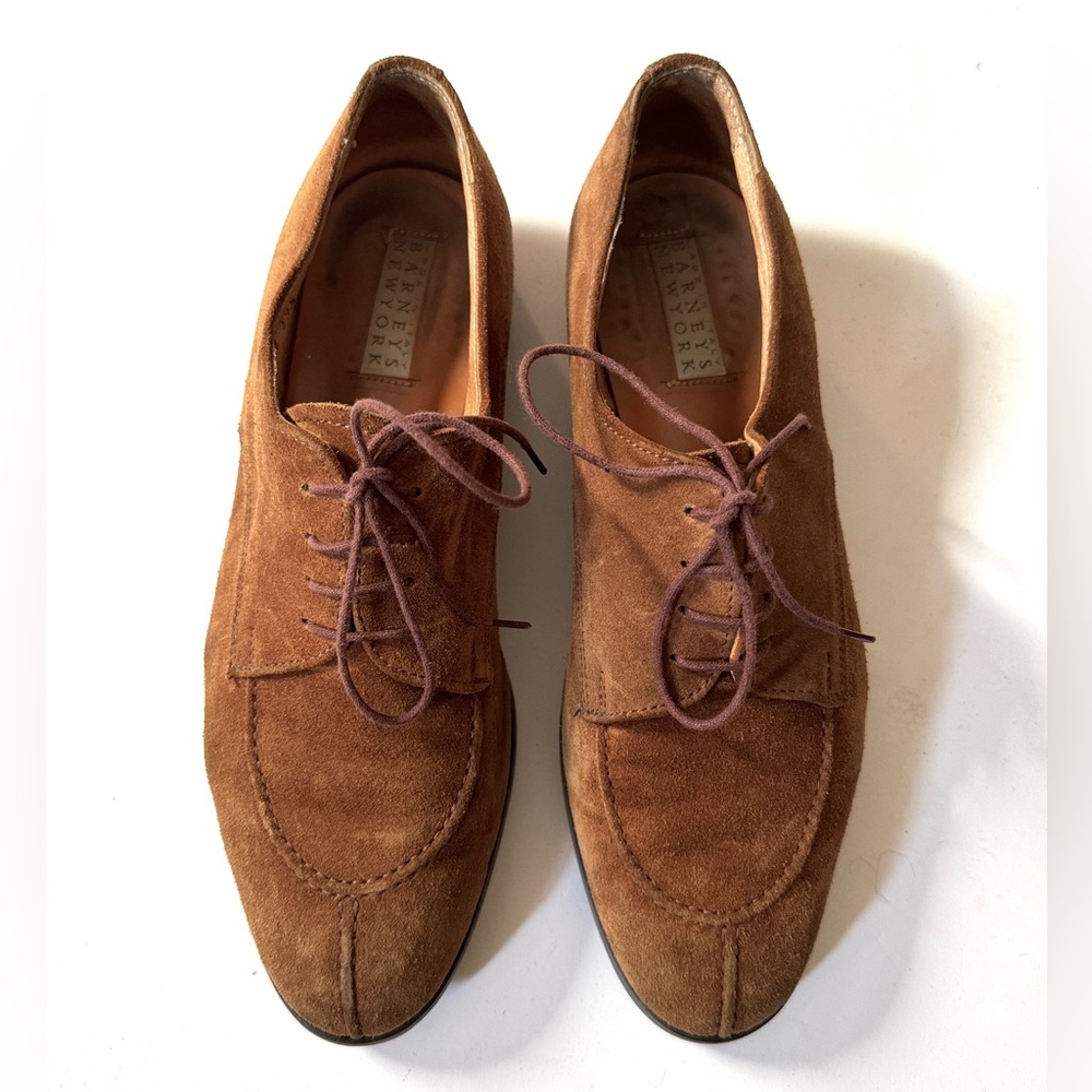 Barneys NY oxfords, vintage tan suede brogues, 90’s, great condition